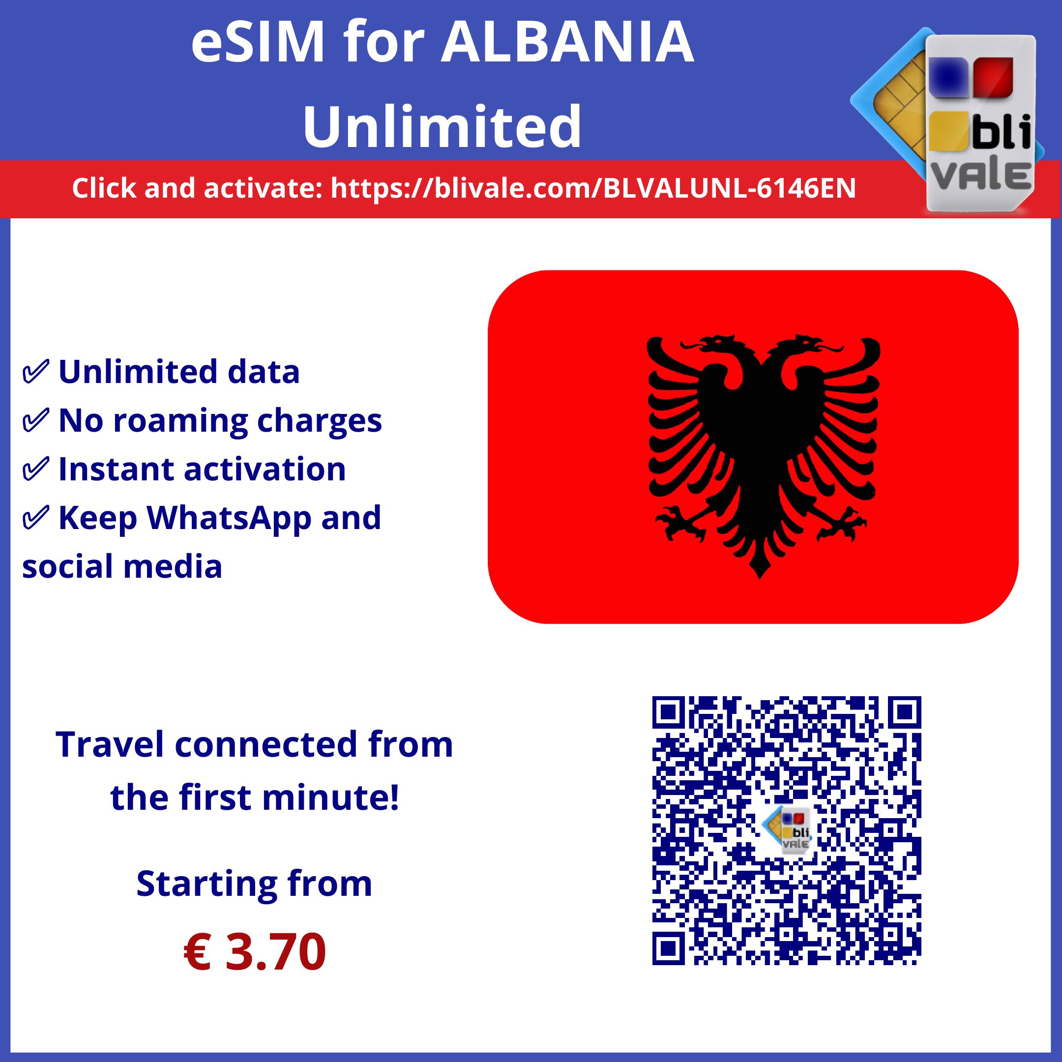blivale_image_en eSIM for Albania Unlimited_800x800 ALBANIA WITHOUT LIMITS!